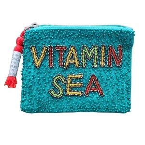 America & Beyond Vitamin Sea Beaded Zip Pouch Coin Purse